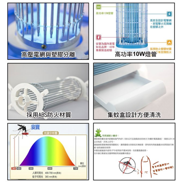 安寶 AB-8210/ 10W 電子捕蚊燈(新安規)