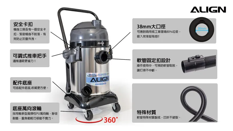 亞拓 AVC-2020 工業吸塵器 乾濕兩用(同TVC-2020)
