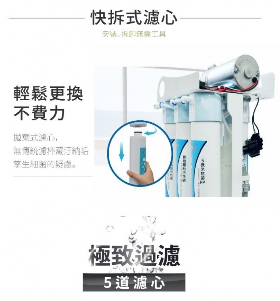 【元山牌】廚下型RO逆滲透淨水機（YS－8020RO）含基本安裝
