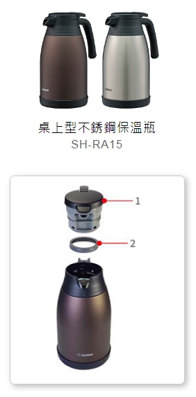 象印SH-RA15 白鐵保溫壺
