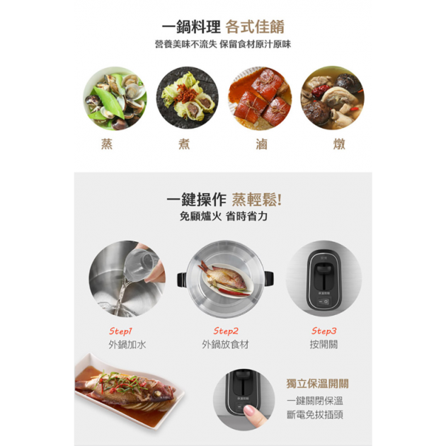 大同 TAC-06R-MM /6人份 全不鏽鋼配件電鍋