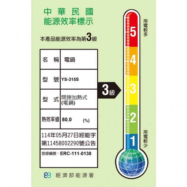 永新 YS-105S / YS-315S 全機不鏽鋼電鍋15人份