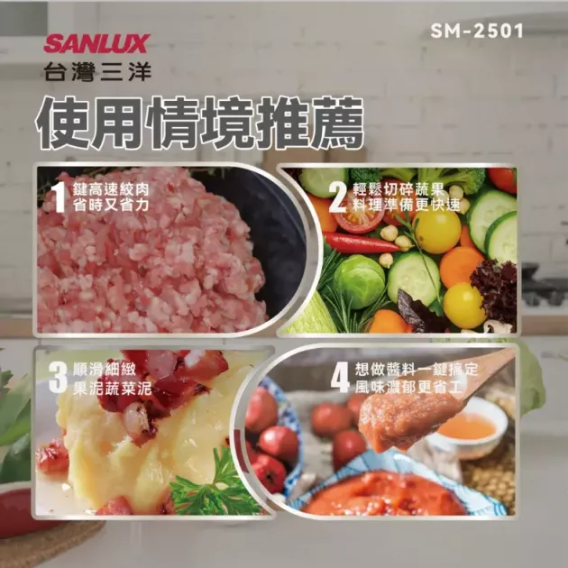 【SANLUX】台灣三洋 SM-2501 多功能食物調理機()