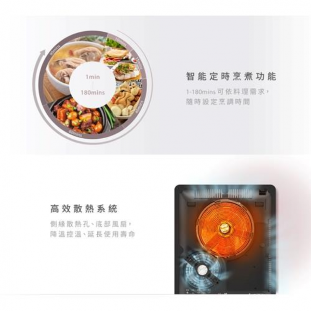 元山 YS-5132IC 全平面超薄黑晶電磁爐