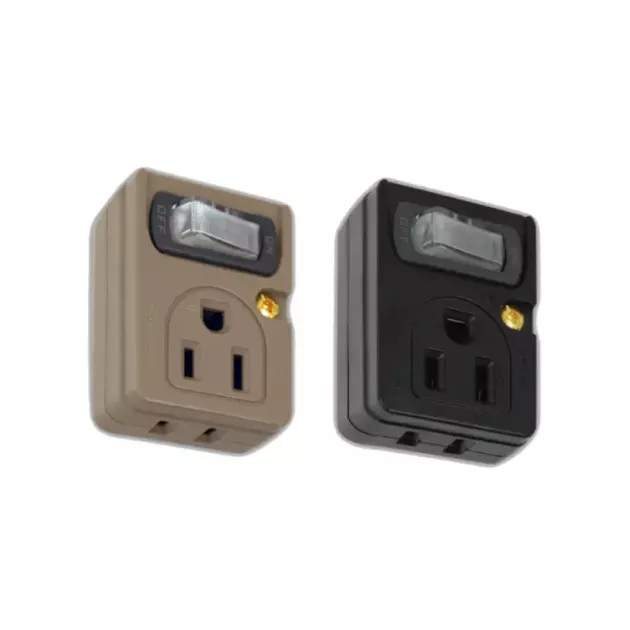 Dr.AV 聖岡 LL-201S 節電1開2插分接器 工業風插座