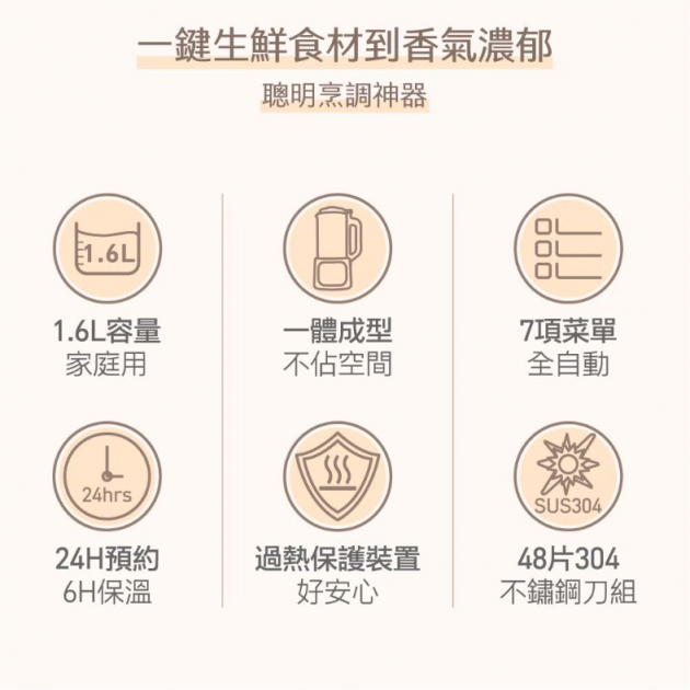 大家源 TCY-677002 冷熱蔬果豆漿調理機