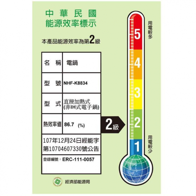 勳風 NHF-K8834 / 3-5人份電子鍋/機械式電子鍋